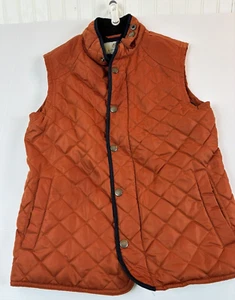 Class/Club Kids Puffer Fleece Lined Vest Orange Full Zip Size 10/12 - Picture 1 of 12