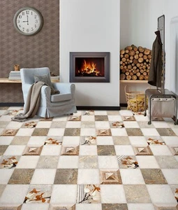 3D Flower Tiles I7065 Floor WallPaper Murals Wall Print Decal AJ Coco 2024 - Picture 1 of 5