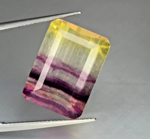 18.50Ct (18x13) 100% Natural Stunning beautiful Bi Color Fluorite Loose Gemstone - Picture 1 of 2