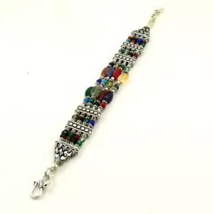 Pulsera Natural Granate Amatista Cornalina Multi Piedras Preciosas Joyería He... - Imagen 1 de 3