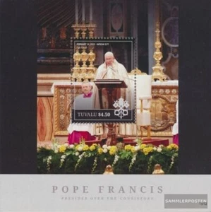 Tuvalu Bloque 240 (completa edición) nuevo con goma original 2015 Papa francisco - Imagen 1 de 1