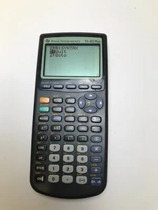 Texas Instruments TI-83 Plus Calcolatrice Grafica Nera Con Cover Testata Funzionante - Foto 1 di 2