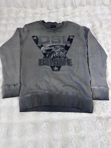 DIESEL S-Joe-AD Eagle Sweatshirt Grey Mens Pure Cotton Sweater Size M - Picture 1 of 4