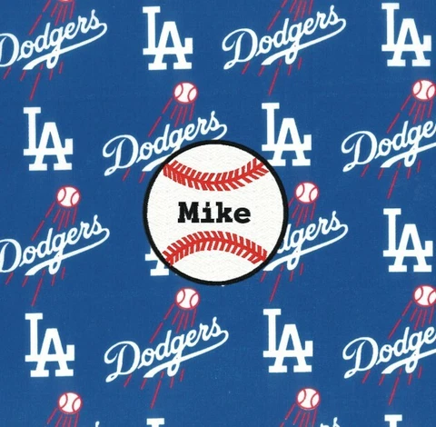 LA Dodgers Baseball Personalized Pillow Cover