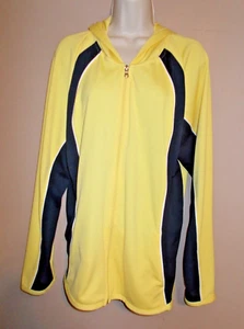New Made for Life Womens Size 2X Yellow and Black Hoodie Long Sleeves Zipper - Picture 1 of 6