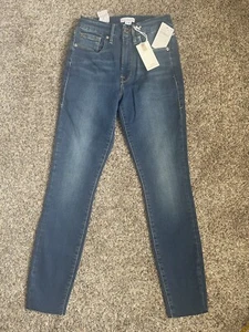 Good American Good Waist Crop Jeans Gr. 0 25 Blau Skinny High Rise Indigo331 - Bild 1 von 9