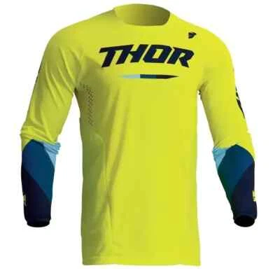 Thor Pulse Motocross MX BMX Jersey Tactic Acid Yellow 2XL XXL Hi -Vis Yellow - Image 1 of 4