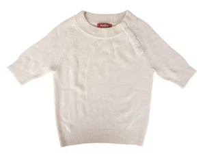 Suéter Jersey Max Mara Studio Para Mujer Diseñador Blanco Lana Cachemira - Mediano - Imagen 1 de 8