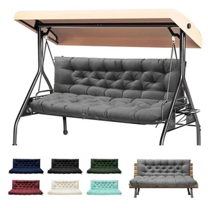Porch Swing Cushions, Waterproof Swing Cushions Replacement with Backrest, Ou... - Picture 1 of 6
