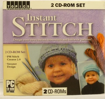 Software PC Instant Stitch PM Stitch Creator 2.0 Sweater Design 2-Discs NEW - Image 1 of 2