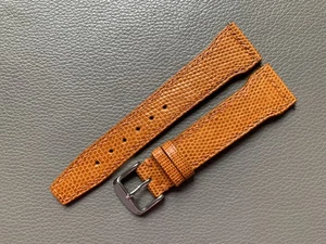 Cinturino orologio beige vera pelle di lucertola personalizzato 16 17 18 19 20 21 22 2324mm - Foto 1 di 14