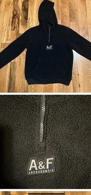 Abercrombie Niños Negro Polar Capucha Abrigo Niños 9/10 Foto 1 de 2