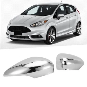 Car 2pcs Side Door Rearview Mirror Cover Silver Chrome 8117K747CA For - Picture 1 of 12