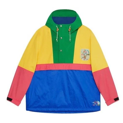 Jaqueta Gucci x The North Face Windbreaker Rain Anorak Color Block GG nova com etiquetas - Imagem 1 de 4