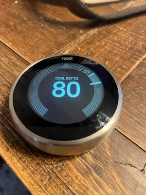 Google Nest Learning Thermostat 3rd Generation with Base A0013 - Image 1 of 4