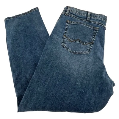 Pantalones de mezclilla elásticos informales Wrangler calce relajado corte bootcut para hombre 38x30 azul Foto 1 de 4