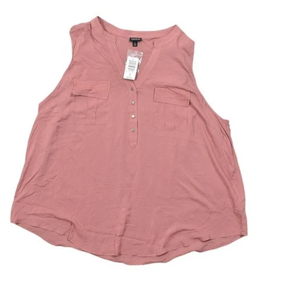 NUEVA Blusa Rosa Tórrida Talla 4 Plus Nueva - Rayón 4W Harper Withdrose Rosa Cuello en V Foto 1 de 4