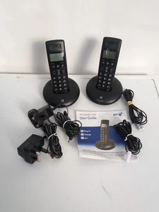 BT Home Phone Graphite 2100 Landline Telephone Pair - Zdjęcie 1 z 4