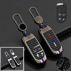 Zinc Alloy Silicone Car Key Fob Case Cover For Jeep Grand For Chrysler For Dodge - Picture 1 of 9