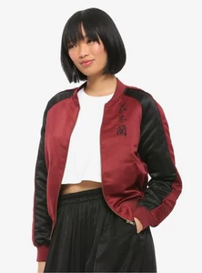 Her Universe Disney Mulan Phoenix Satin Bomber Burgundy Jacke Sehr Rarität! Gr. L - Bild 1 von 16