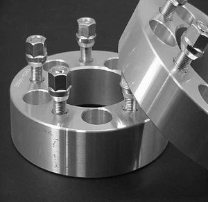 2 Pc 5x4.75 BILLET WHEEL ADAPTER SPACERS 2.00 Inch With Lug Nuts # 5475E1215 - Bild 1 von 3