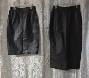 Vintage Pia Rucci brauner Leder Bleistiftrock und Vintage Pelle Cuir brauner Lederrock - Bild 1 von 17