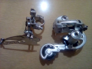 Vintage Suntour Compe-V Front /V-GT Luxe Rear Derailleur Set Touring Bike Japan - Picture 1 of 6