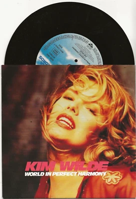 KIM WILDE WORLD IN PERFECT HARMONY 1990 SINGLE FROM GERMANY, MINT - Image 1 of 2