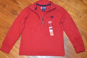 Boy's Chaps Red Long Sleeve 1/4 Zip Pullover Shirt Top Sizes 4, 5, 6, 7 - Picture 1 of 3
