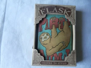 TRIXIE & MILO FLASK-PARTY ANIMAL-STAINLESS STEEL-8OZ. - BRAND NEW - Picture 1 of 1