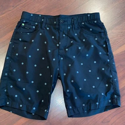 Pantalones Cortos Rectos William Murray 32 Pelotas de Golf Lunares Negros Estampados 10" Entrepierna Foto 1 de 4