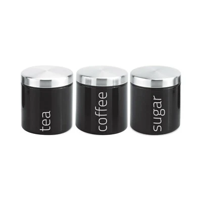 SQ Professional Airtight Tea, Sugar & Coffee Storage Canisters 3pc Set