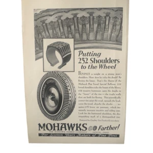 Oldtimer 1929 Mohawks Reifen 252 Schultern Anzeige Werbung - Bild 1 von 5