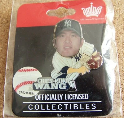 NY New York Yankees Chien-Ming Wang photo head lapel pin - Image 1 of 4