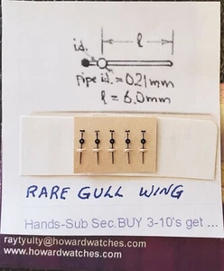 Howard-Keystone 16s Rare Gull Wing blue second hands total 4 for $55-rt724 - Picture 1 of 1