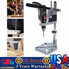 Portable Bench Clamp Drill Press Stand Adjustable Drilling Pedestal Holder Tool