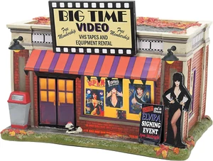 Elvira Mistress of the Dark Village Big Time Video Store Lit Building, 6 Inch, M - Picture 1 of 12