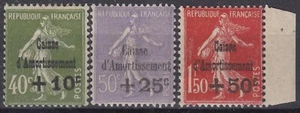 FRANCE CAISSE D'AMORTISSEMENT N° 275/277 NEUFS * GOMME AVEC CHARNIERE COTE 325 € - Picture 1 of 2