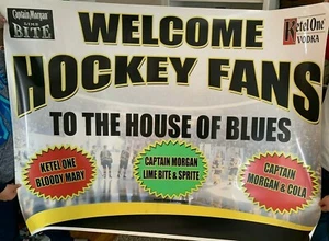 House of Blues Boston Bruins Hockey Fans Poster Ketle One Captain Morgan  - Picture 1 of 1