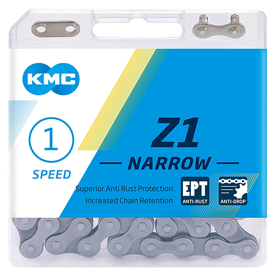 KMC Fahrradkette Z1 Narrow Grau EPT 112 Glieder f. Nabenschaltung E-Bike Kette - Bild 1 von 2