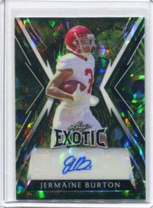 2023 Leaf Exotic Autographs Crystal Peacock Jermaine Burton Auto 6/8