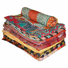 Vintage Rali Quilt Kantha Bedding Bedspread Indian Gudari Reversible Handmade