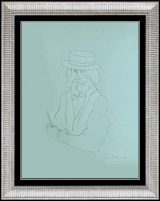 Igor Galanin Original DIBUJO Obra de Arte Firmada a Mano Auténtico Autorretrato Raro Foto 1 de 4