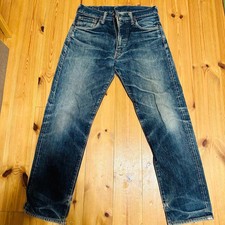Denim Jeans EVISU Vintage No2 JEANS Yellow Seagull DENIM Japan W:28 Inseam:28