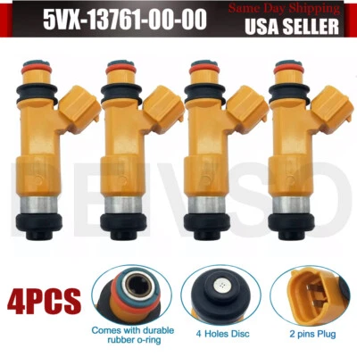 Juego (4) Inyector de combustible para Yamaha FZ6 FZ600 2004-2009 FZ6R 2009-2017 5VX137610000 Foto 1 de 4