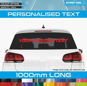 Pegatina de texto personalizada grande 1000 mm texto personalizado parabrisas ventana de tienda - Imagen 1 de 4