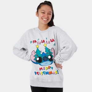 Womens Lilo and Stitch Christmas Sweatshirt | Ladies Disney Xmas Jumper - Picture 1 of 6