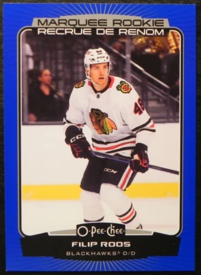 2022-23 22/23 O-Pee-Chee BLUE BORDER ROOKIE #581 Filip Roos Chicago Blackhawks - Image 1 of 2