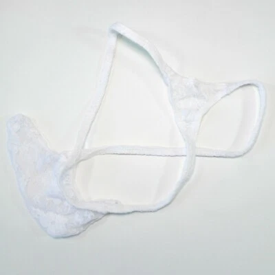 K4059 K495 Mens String Pouch Thong Penis sleeve T back stretchy Lace Floral - Image 1 of 4