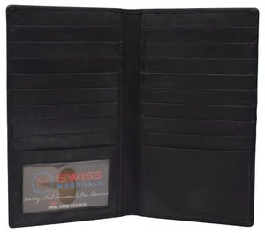 Bifold RFID Blocking Premium Leather Credit Card ID Holder Long Wallet - Picture 1 of 9